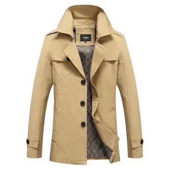 

Men Casual Outwear Jacket jaquetas de couro Hommes Plus size 4XL Army military Slim long windbreaker Overcoat Mens trench coat