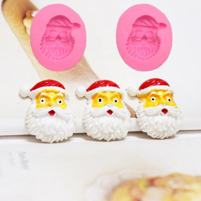 

Santa Claus Christmas Silicone Fondant Mold Candy Chocolate Making Cake Decorating Sugar Soap Crafting Clay Resin Mold