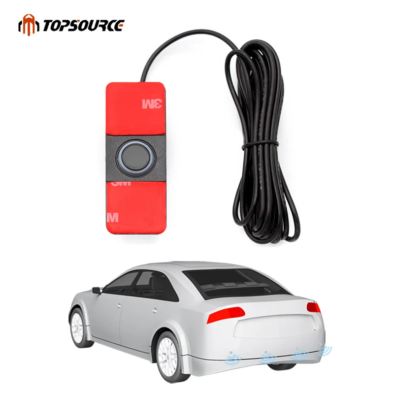 TOPSOURCE Car Parking Sensors Parktronics 6 Colors 13mm Flat Sensors Reverse Backup Radar Sound Buzzer Alarm Adjustable Sound