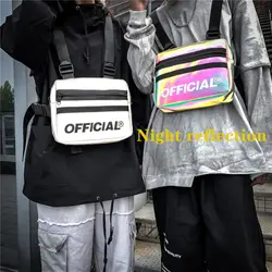 Уличная стильная Светоотражающая нагрудная сумка для мужчин и женщин, многофункциональная нагрудная сумка, поясная сумка в стиле хип-хоп
