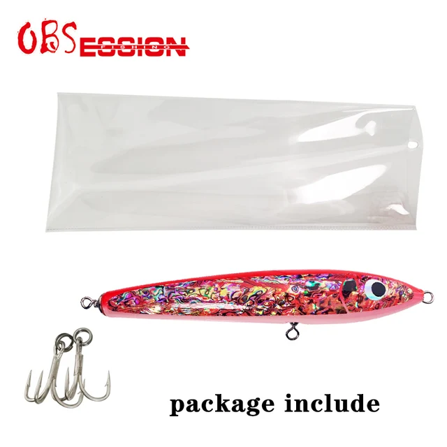 65g90g120g140g Trolling Wood Stickbait Pencil Popper Tuna Boat Fishing Lure Topwater Long Casting Wobbler Carp Artificial Leurre 10