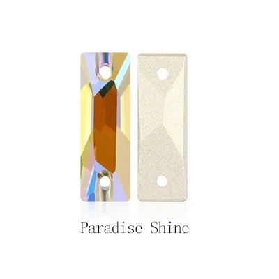 AAAAA 6x18 мм Comsic Багет Форма страз кристалл для нашивки Стразы шитье бисера Ювелирных изделий для изготовления платьев, украшения ювелирных изделий - Цвет: Paradise Shine