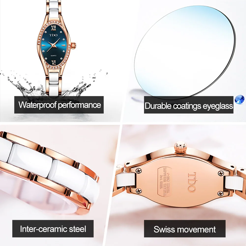 Новая мода кварцевые модные студенческие Часы Montre Femme водонепроницаемый керамический ремешок женские повседневные наручные часы женский браслет платье для девочек