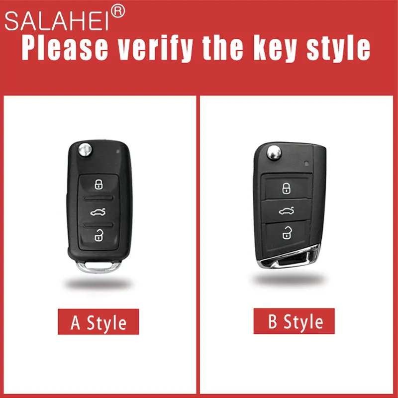 Car Key Case Cover For VW Volkswagen Polo Golf 4 5 6 7 T5 MK7 Tiguan Passat B6 B5 Skoda Octavia A5 A7 Seat Leon FR 2 Ibiza Ateca key case cover key case