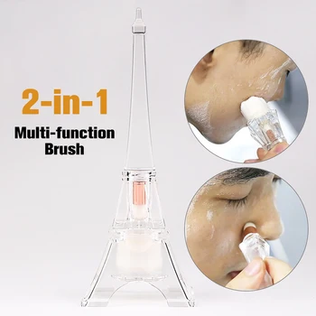 

2 In 1 Face Brush Sponge Crystal Cleanser Brush Makeup Wash Face Brush Nose Brush Integrated Brush Face Washing Skin Care Tool