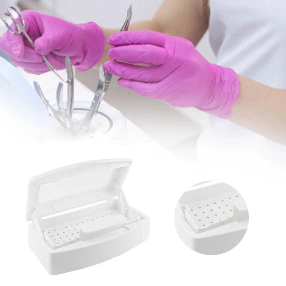 

Nail Sterilizer Mini Detachable Tray Sanitize Cleaner Manicure Equipment Healthy Disinfection Box Salon Portable Nipper Tweezer