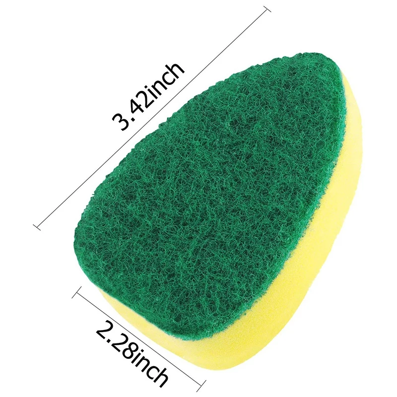 18 Pieces Dish Wand Refills Replacement Sponge Heads Scouring Scrubber Pads Heavy Duty Dish Wand Sponge for Kitchen Sink Cleanin 6