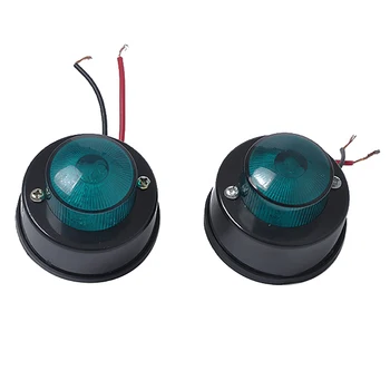 

2Pcs Container Trucks Waterproof Side Lights Green LED Corner Light Truck Wide Circuit Warning Lights