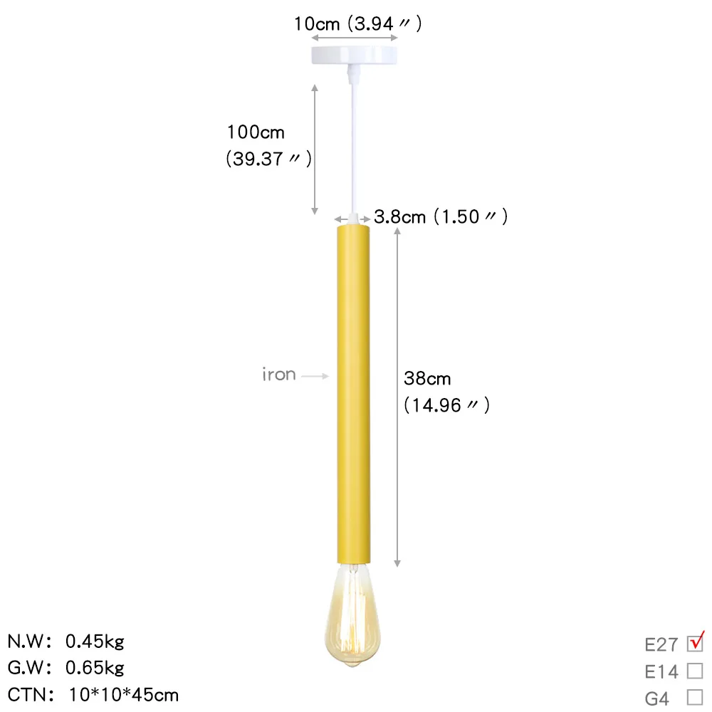 D0091黄色 尺寸图英文版