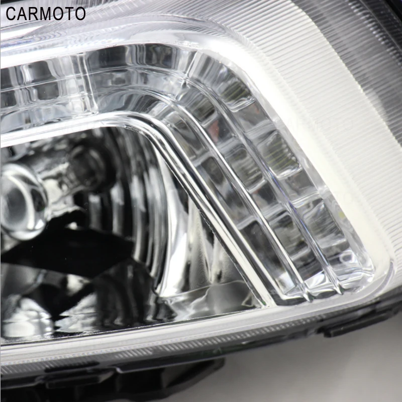 Светодиодный фонарь дневного света для hyundai Santa Fe IX45 2013- Plug& Play водонепроницаемый 12 В противотуманная фара декоративный элемент для бампера светодиодный DRL