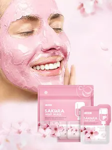 LAIKOU, 7 шт., Японская грязевая маска с сакурой, очищающая, отбеливающая, увлажняющая, масляная, антивозрастная, глиняная маска, пакеты, уход за ...