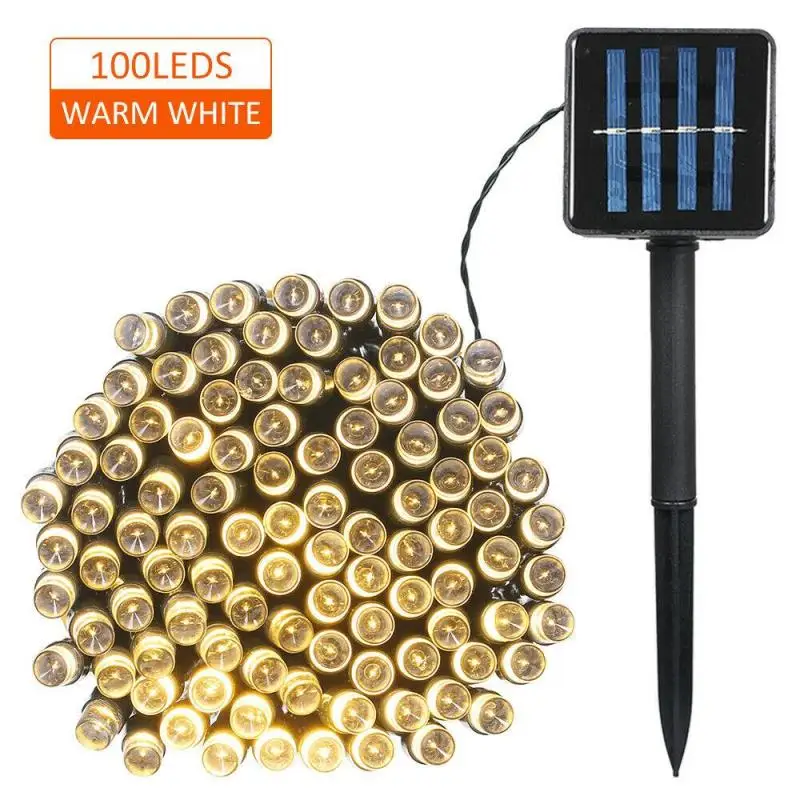 Dreamestone 17 м 100LED уличный светильник-гирлянда на солнечных батареях для дома и сада, Рождественский Сказочный декоративный светильник, гирлянда для улицы и двора
