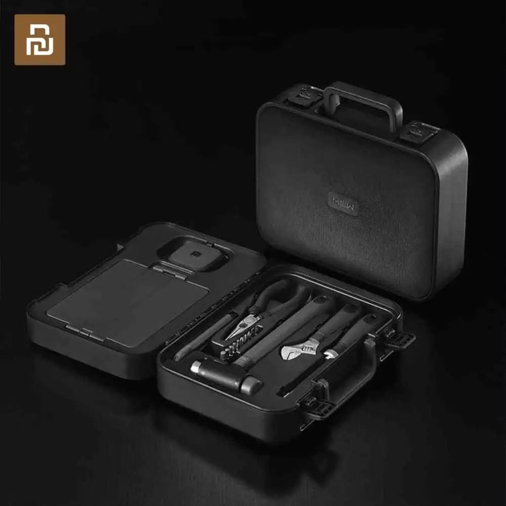 New Youpin Miiiw 16Pcs DIY Tool Kit General Household Hand with Screwdriver Wrench Hammer Tape Plier Knife ToolBox | Электроника