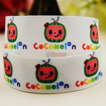 

22mm 25mm 38mm 75mm CoCoMelon Cartoon printed Grosgrain Ribbon party decoration 10 Yards X-02871