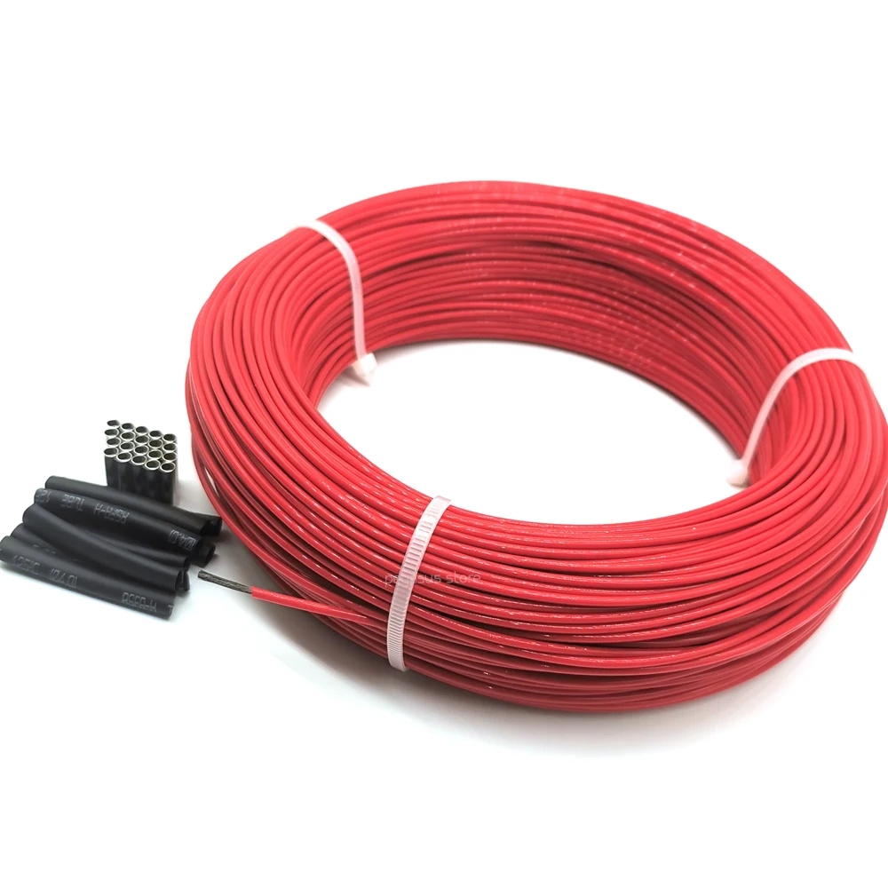 Многоцелевой 12k 33ohm PTFE углеродное волокно нагревательный кабель 5 V-220 V теплый пол высокое качество инфракрасный нагревательный провод теплый пол