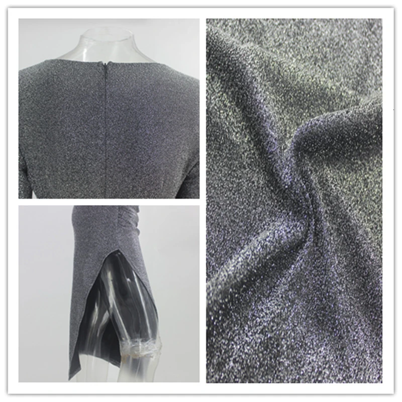 Fuedage осеннее сексуальное платье для женщин блестящее облегающее с высоким