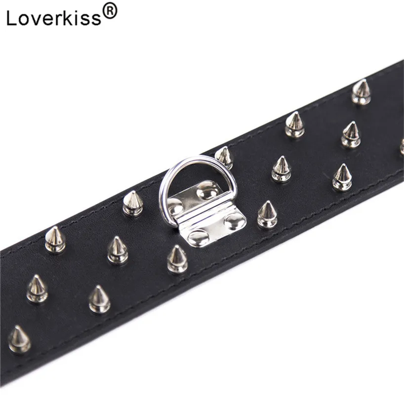 Loverkiss толстый ошейник из искусственной кожи БДСМ игрушки замок на шею бондаж