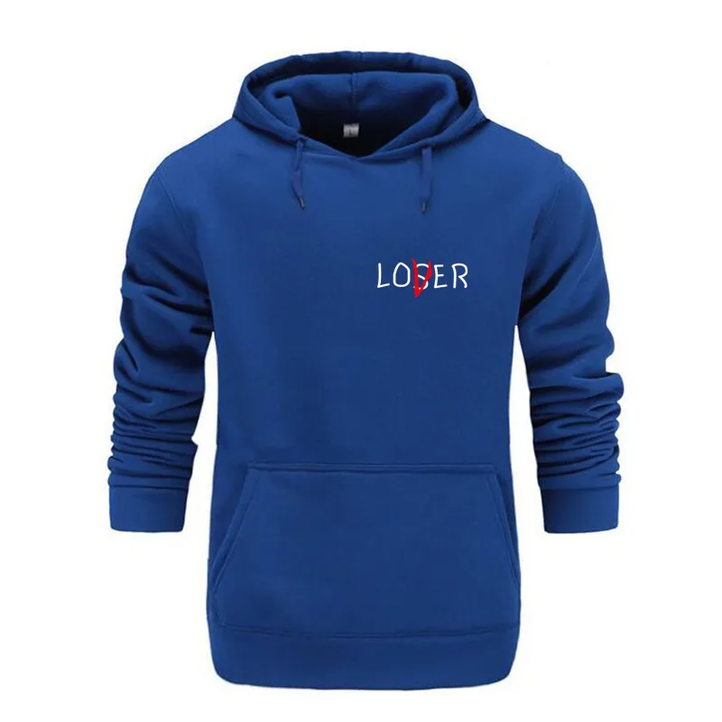 Клубные худи Movie It lossers для мужчин/женщин Harajuku losser Lover It Inspired Толстовка С Капюшоном Повседневный пуловер куртка пальто оверсайз - Цвет: sapphire 1
