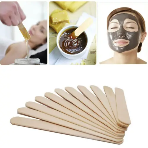 50/100PCS Wooden Body Hair Removal Sticks Wax Waxing Disposable