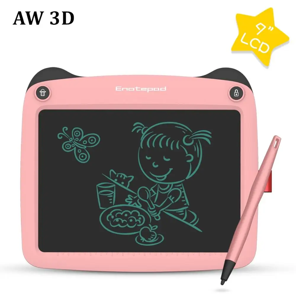 

9â€ Inch LCD Writing Tablet Colorful Drawing Digital Erasable Drawing Tablet/Pad/Board For Kids draw Electronic Graphics Tablet