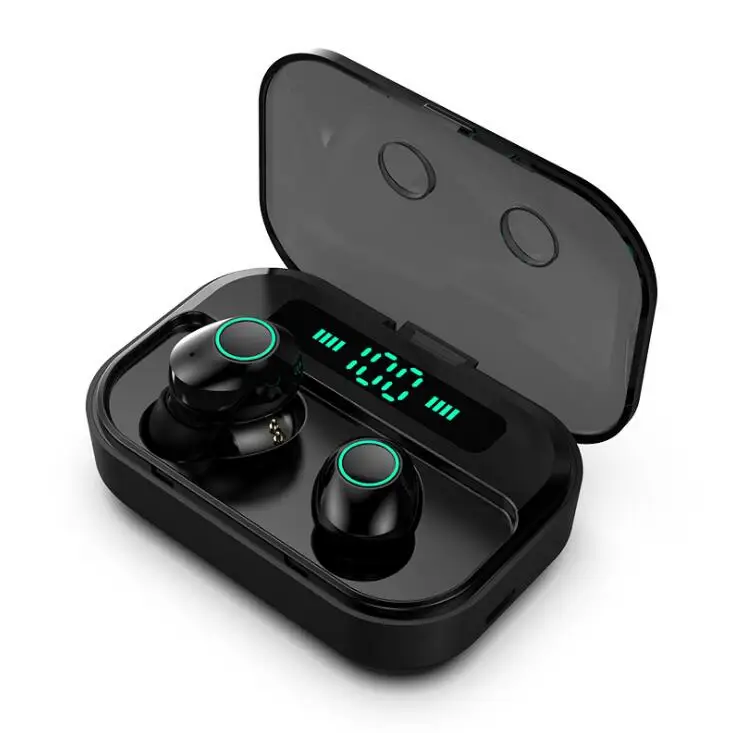 Черный M7 TWS Bluetooth 5,0 наушники стерео беспроводные Earbus Мини HIFI Звук спортивные наушники Handsfree игровая гарнитура с микрофоном - Цвет: Черный