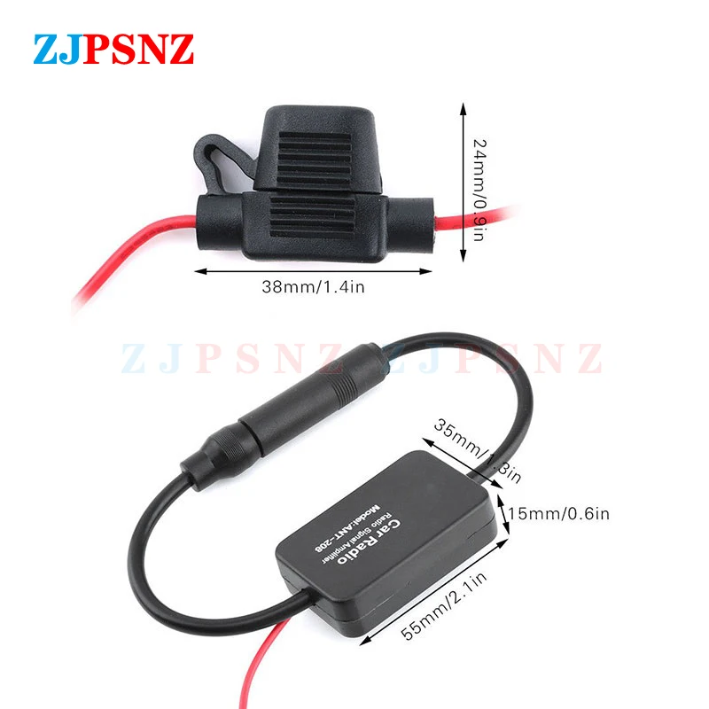 Amplificateur d'antenne pour Radio de voiture 12V, Anti-interférence,  amplificateur de Signal SMA, DAB FM AM, 76-108MHZ, pour bateau marin -  AliExpress