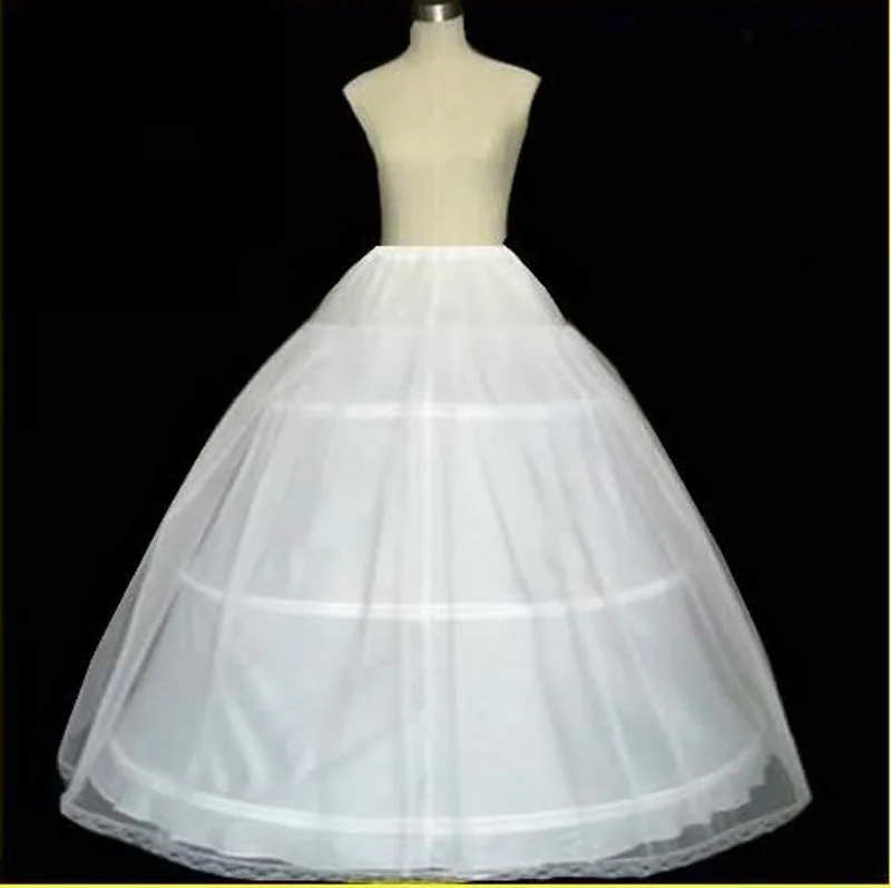 

White 3 Hoops Petticoat Underskirt Wedding Dress With Elastic Waist Bridal Gown For Women Accessories jupon cerceau mariage