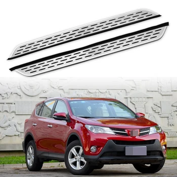 

2 Pieces Fits for Toyota- RAV4 RAV 4 2013-2018 Stainless Steel Running Boards Door Side Step Nerf Bar Platform Protector - Silve