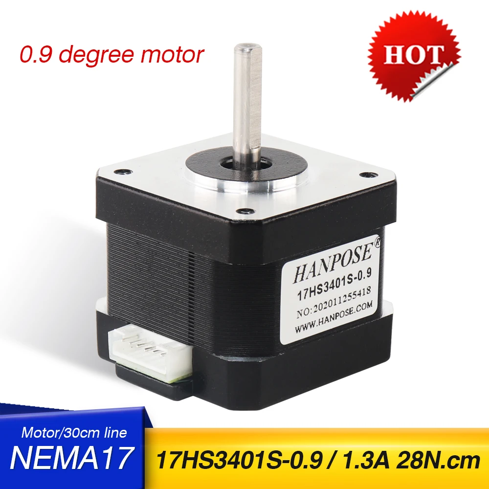 Motor Deslizante do Nema 17 12v 17hs3401s Torque de 09 Graus 1.3a para Impressoras Cnc e 3d 42 Motor Deslizante
