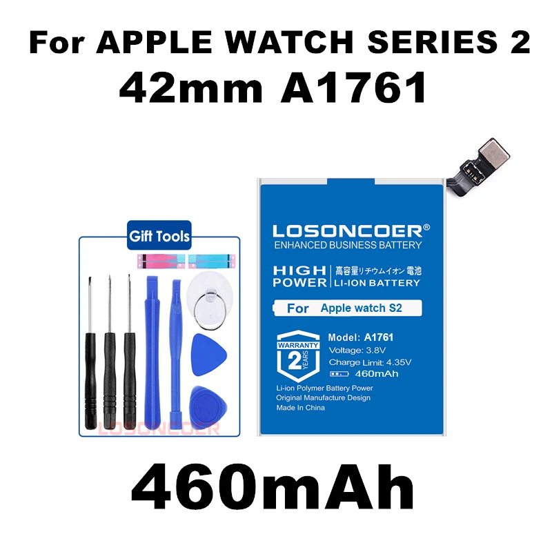 Аккумулятор LOSONCOER A1761 емкостью 460 мАч для Apple watch серии 1 2 38 мм 42 с быстрой