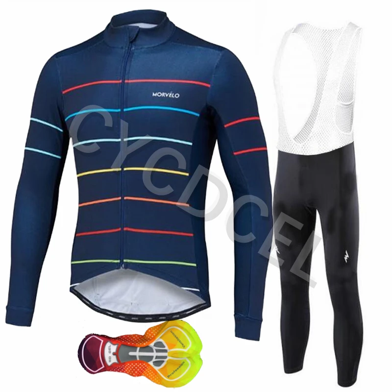 NO.8 Morvelo Мужская велосипедная майка Pro Team Ropa Ciclismo Hombre Triathlon MTB Cycle одежда комплект с длинным рукавом комбинезон 16D гелевая подкладка - Цвет: NO.8