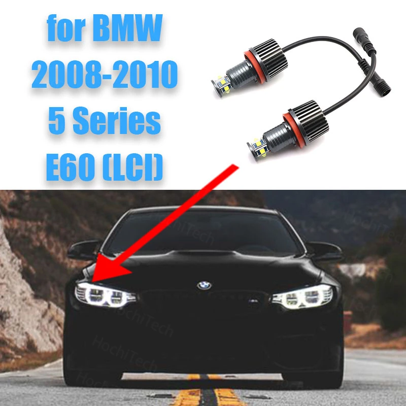 

White LED Marker Ultra Bright LED Chip 3-year Warranty LED Angel Eyes Marker for BMW 2008-2010 5 Series E60 (LCI) 120W