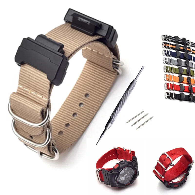 

Nylon Watch Band Strap And Conversion Kit for G-Shock GA-110/100/120/150/200/300/400/GD-100/110/120/G-8900/ GW-M5610/DW-6900