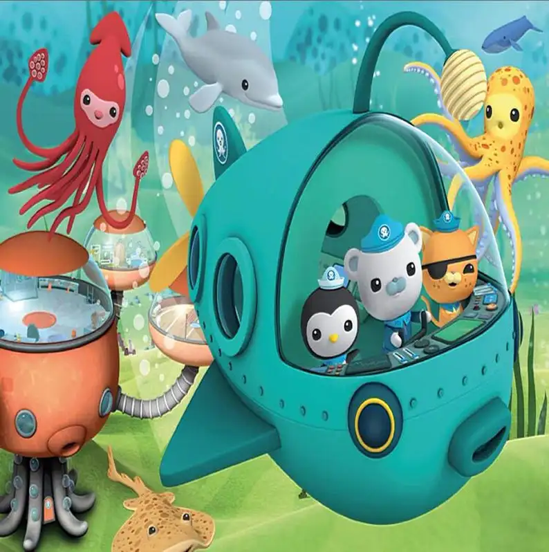 Пользовательские под морем кровать Octonauts вечерние с днем рождения ребенок Фото Фон фотографии качество винил