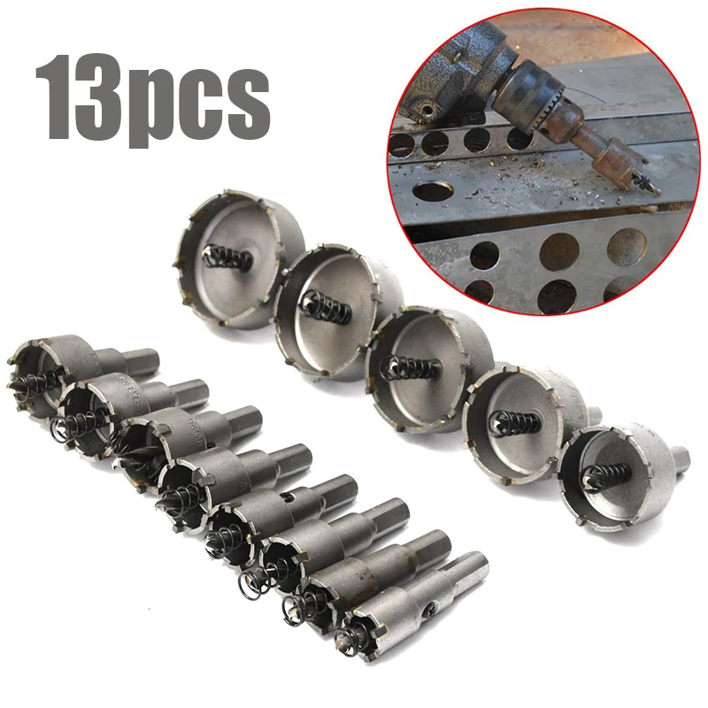 Coolso Carbide Tip TCT Drill Bit Hole Saw Set 16-53mm Stainless Steel 10 Pieces for sale online 