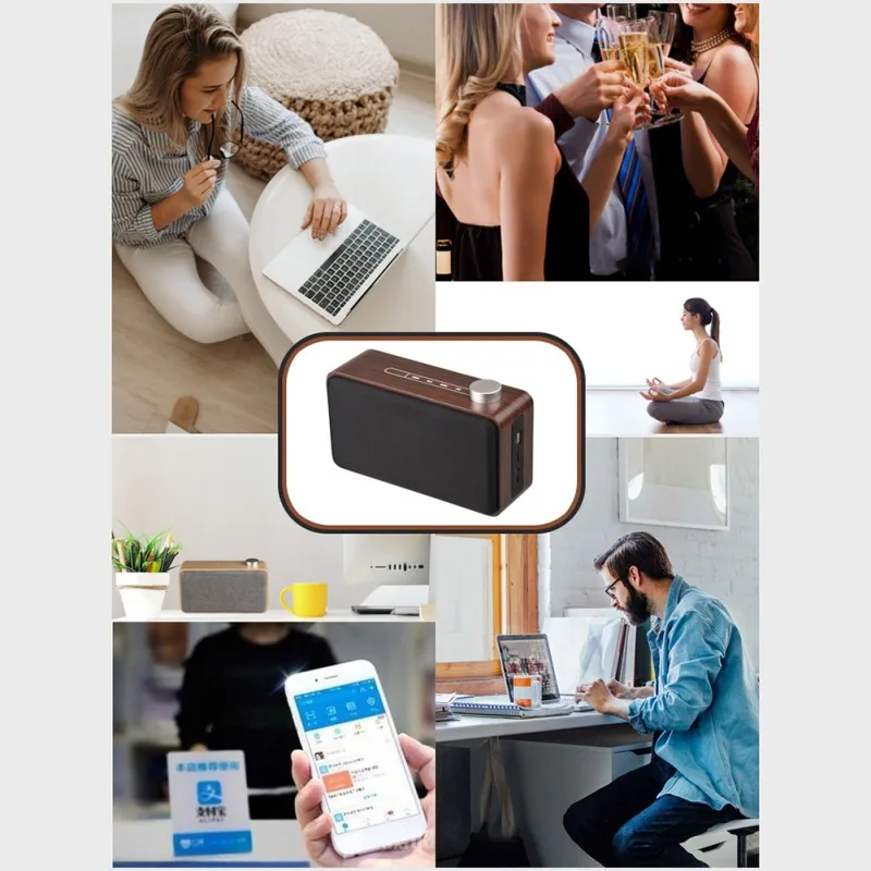 Bluetooth динамик ультра-портативный, домашний и открытый сенсорный беспроводной динамик с HD звуком и басом
