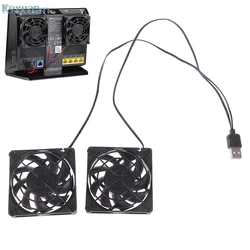 Radiateur de routeur pour ASUS RT AC68U/AC86U/AC87U/R8000, ventilateur de refroidissement avec bande adhésive, alimentation USB, 1 ensemble 