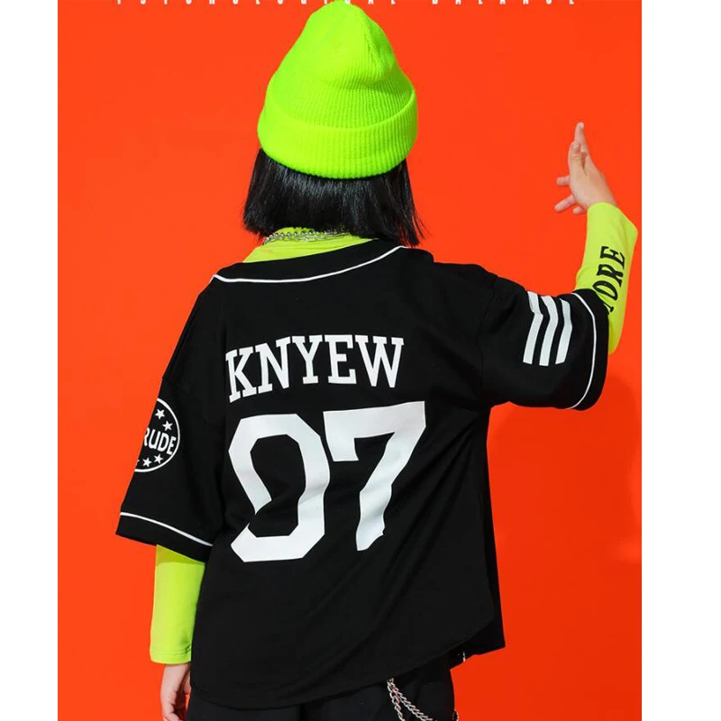 Kids Performance Hip Hop dancing Outfits Crop Tops Street wear Cargo Pants Girls Boys Jazz Dance Wear Costumes Concert Outfits