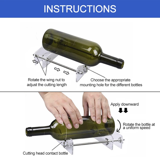 glass bottle cutter stainless steel diy