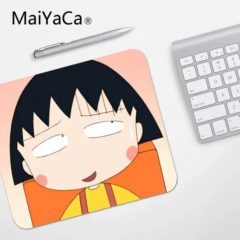 MaiYaCa высокое качество Chibi Maruko противоскользящие прочные силиконовые компьютерные коврики Лидер продаж подставка под руку мышь - Цвет: No Lock Edge25x29cm