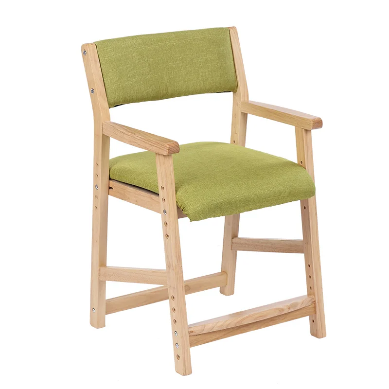 

Solid Wood Children's Writing Desk, Chair, Pupil, Adjustable Household Lifting Chair, Back Seat Stool