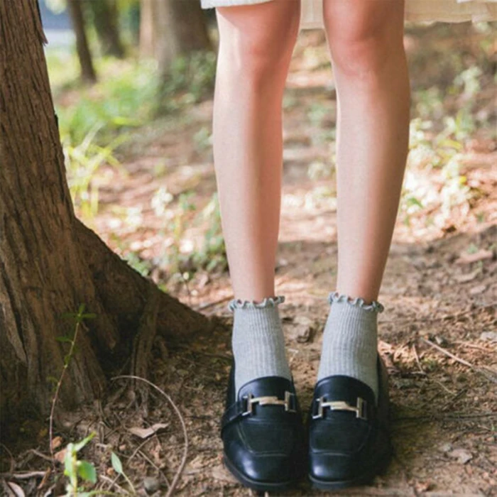 Fashion Women Socks Cute Solid Color Ankle High Casual Warm Breathable Socks BB55