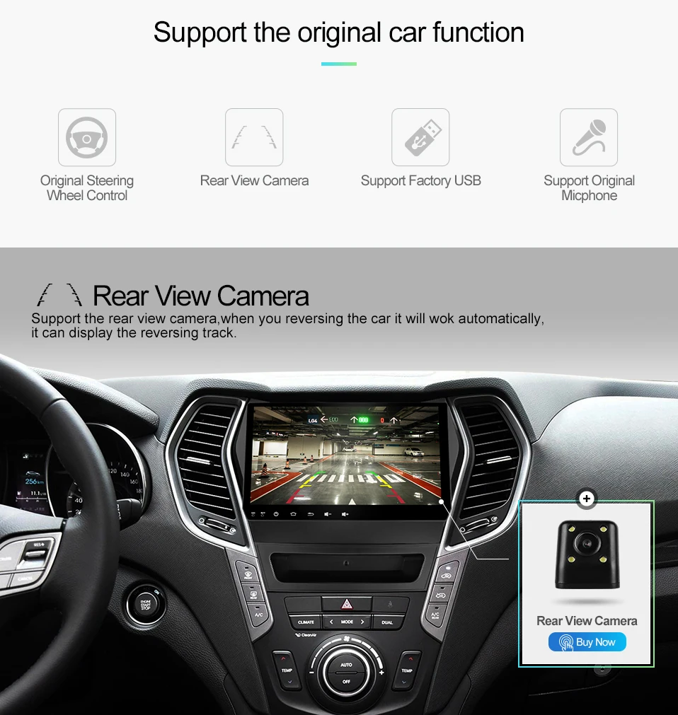 Excellent Uniway AIX459071 IPS android 9.0  car dvd for Hyundai IX45 Santa fe 2013  2014 car radio stereo navigation car dvd player gps 7