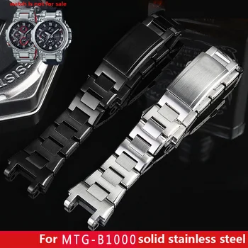 

solid stainless steel watch band for g shock metal strap MTG-B1000 / MTG-G1000 Bluetooth light kinetic energy