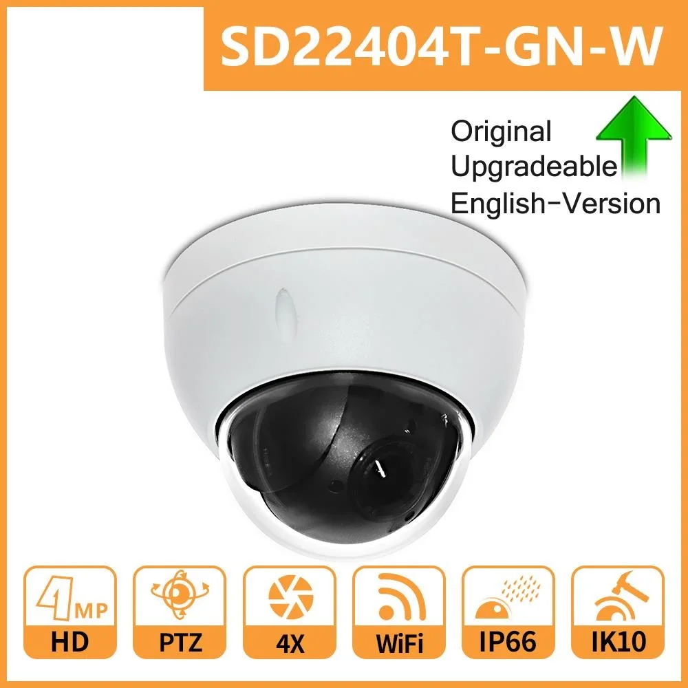 

DH Network WiFi IP Camera security SD22404T-GN-W SD22404T-GN 4MP 4X Optical Zoom High Speed PTZ WDR ICR Ultra IK10