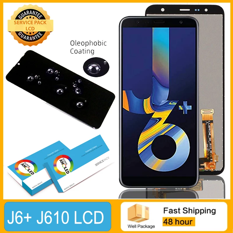 100% Оригинальный 6 0 ''ЖК-дисплей J6 Plus для Samsung Galaxy + J610 J610F J610FN дисплей сенсорный