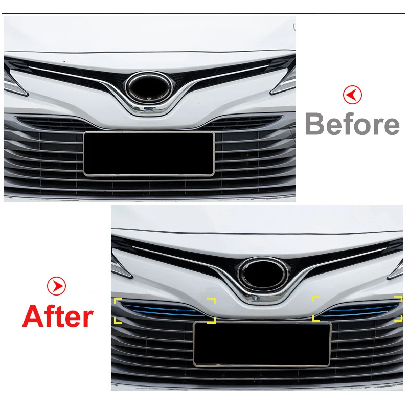 Для Toyota Camry 70 XV70 2018 2019 2020 Нержавеющая сталь Передняя гоночная решетка литьевая