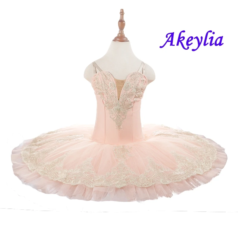 Pre-Professional Ballet Tutu classical sleeping beauty Girl Pink gold Women Stage Performance Tutu Pancake lilac For Kids 18070