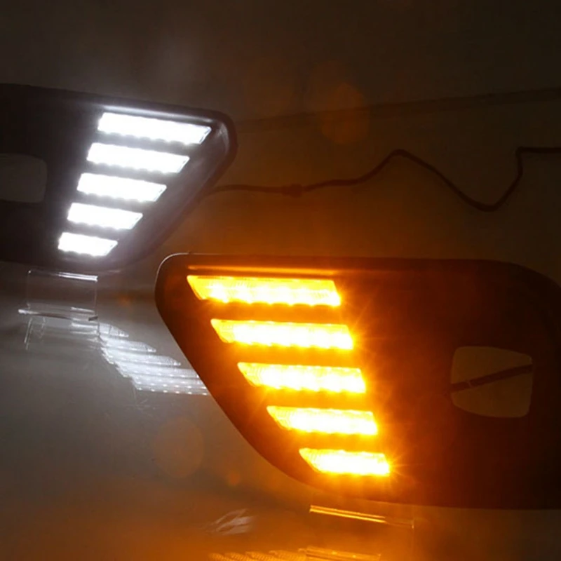 СВЕТОДИОДНЫЙ DRL Дневной светильник противотуманная фара автомобиля 12V для бега светильник s Для Jeep Cherokee