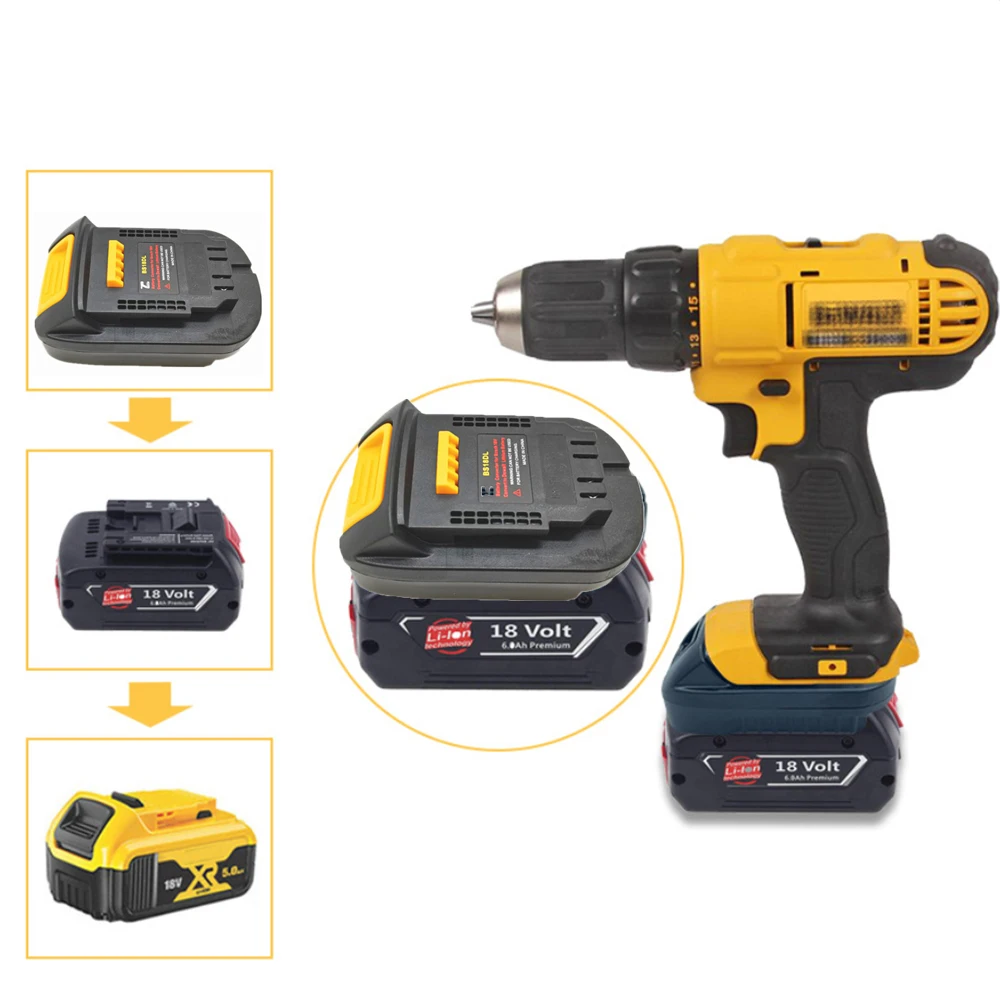 Hot BS18DL Battery Adapter For Bosch 18V Battery Use For Dewalt 18V/20V Li-Ion Power Tools Converter